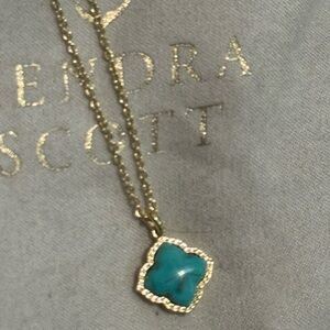 Kendra Scott Gold and Turquoise Pendant Necklace